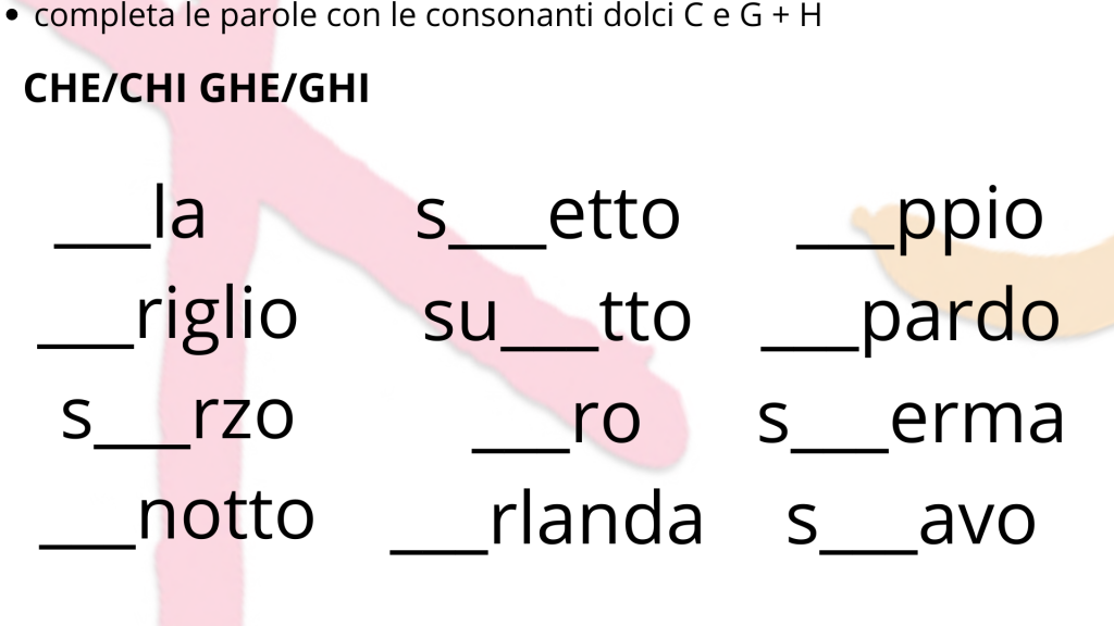 esercizio 3 consonanti