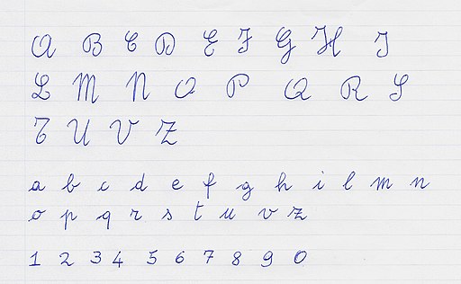 Scrittura-alfabeto-maiscolo-e-minuscolo-corsivo